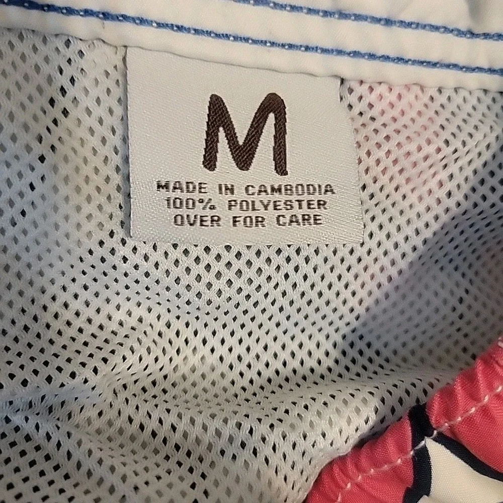 Hollister Men's Board Short Swim Trunks Pink Blue Floral‎ Cargo Shorts Medium